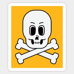 Cartoon style skull and bones Magnet